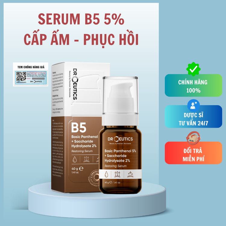 DrCeutics Serum Phiên Bản Nâng Cấp Basic B5 5% + Saccharide Hydrolysate 2% Restoring Serum