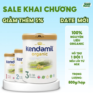 Sữa Bột Công Thức Kendamil Organic Số 1 2 3 Bổ Sung Canxi Phát Triển Chiều Cao Trí Não Cho Bé 800g 