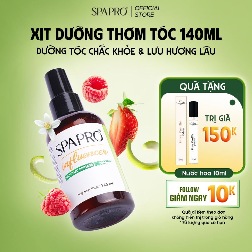 Xịt Dưỡng Tóc Mềm Mượt Siêu Thơm SPAPRO 140ML