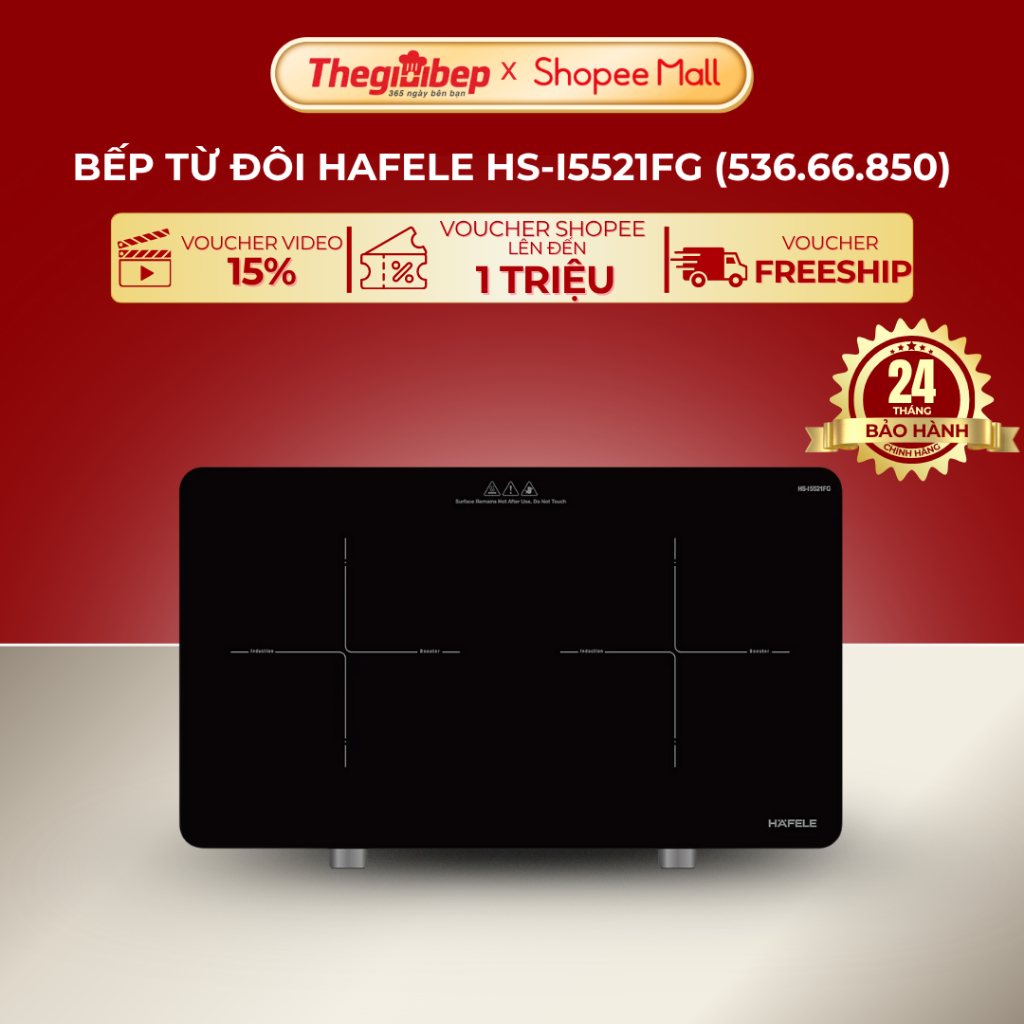 [BH 24 tháng] Bếp từ đôi Hafele HS-I5521FG (536.66.850)