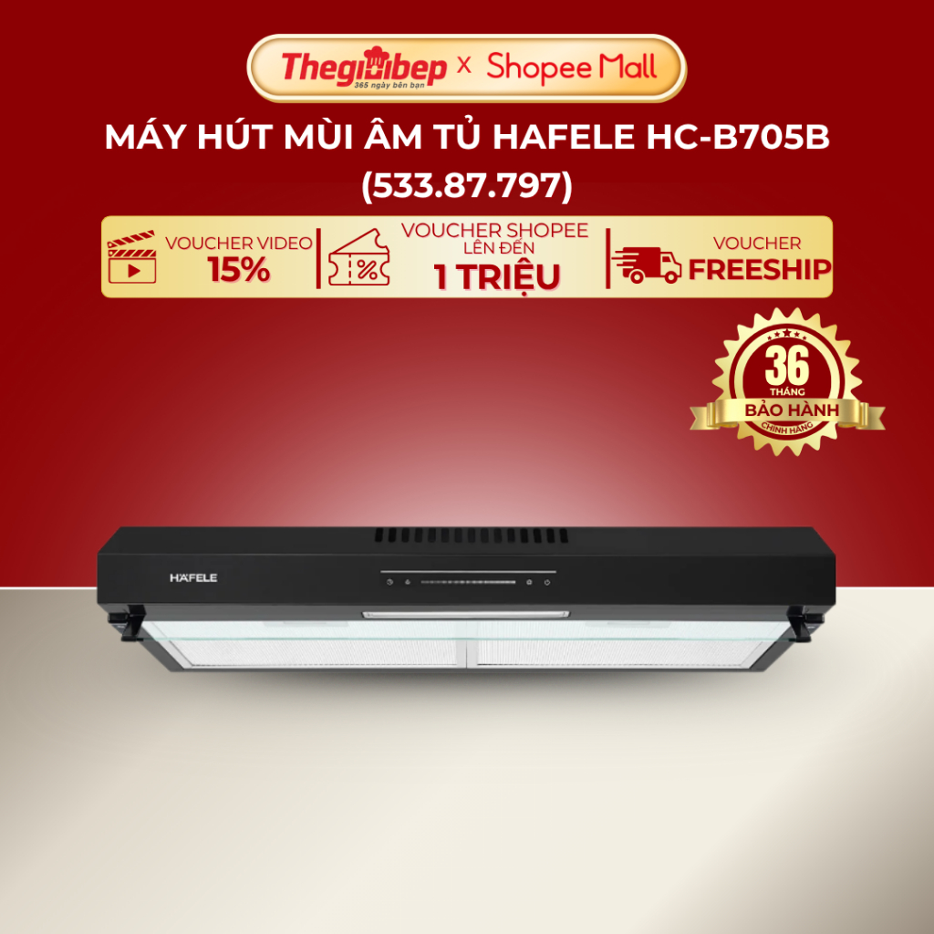 [New] Máy Hút Mùi Âm Tủ Hafele HC-B705B - 533.87.797