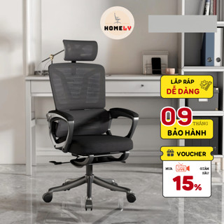  Ghế Công Thái Học Ergonomic HOMELY Cao Cấp Ngả Lưng 135 Độ Đệm Thắt Lưng chống Đau Mỏi GVP02 