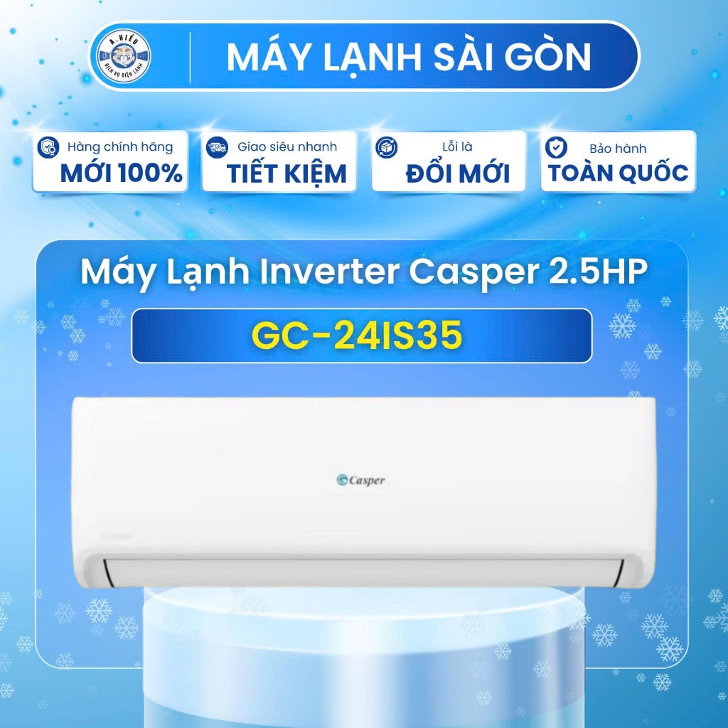 ❄️ Máy Lạnh Inverter Casper 2.5 HP GC-24IS35 – Làm Lạnh Mạnh Mẽ, Tiết Kiệm Điện 🌬️