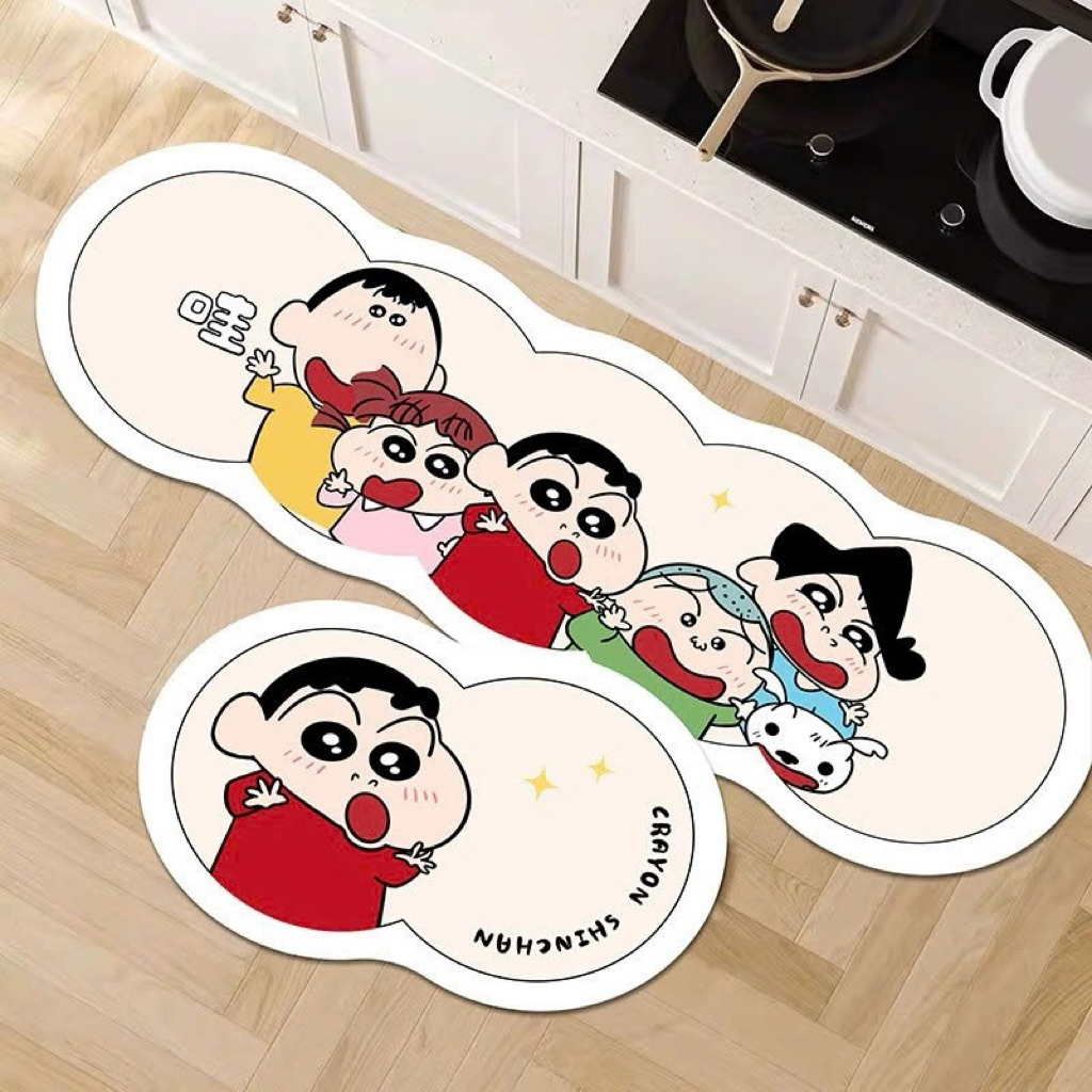 Set 2 thảm bếp Shin Cute – Bộ 2 thảm lót bếp, phòng ngủ, nhà tắm đa năng chất nỉ dày dặn