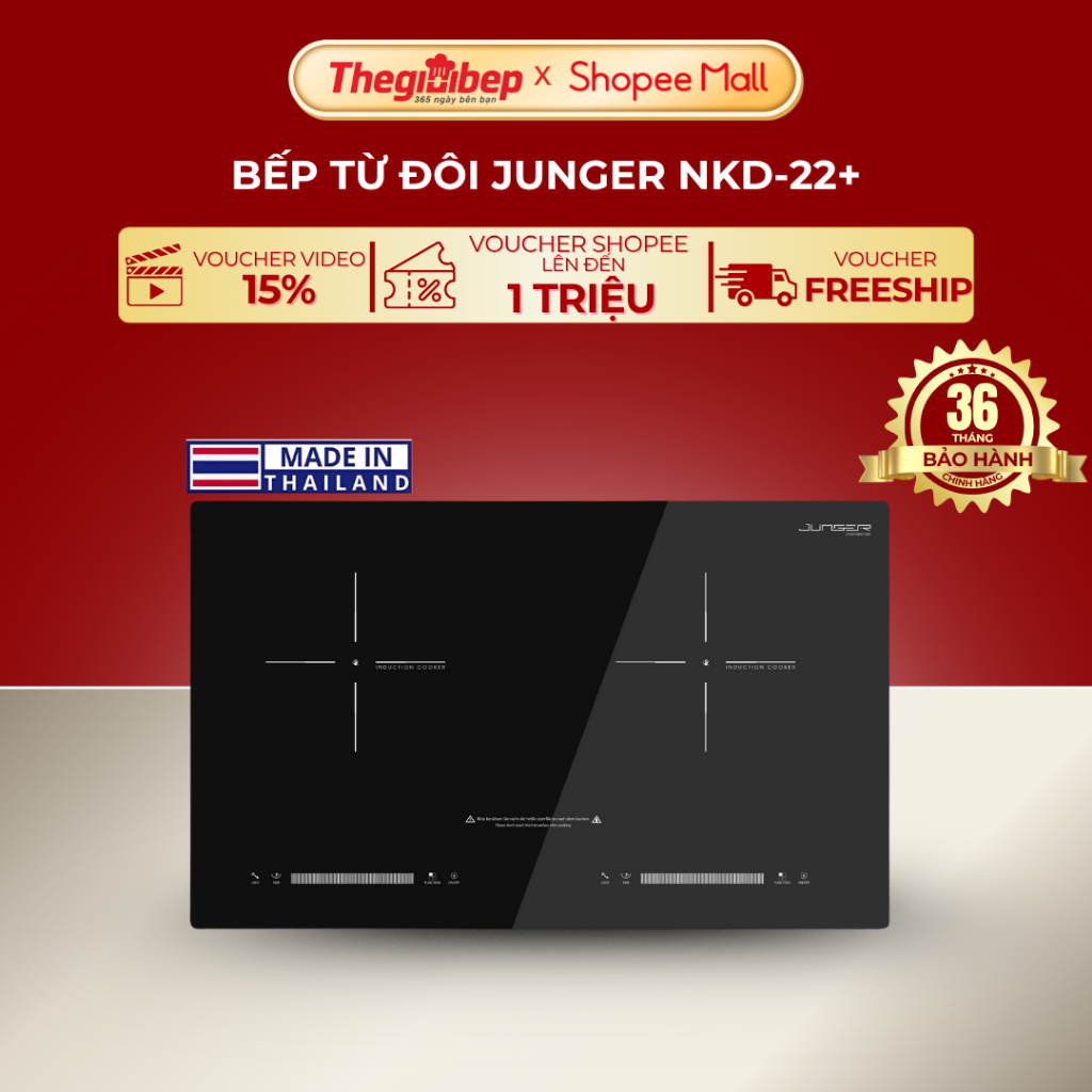 [MADE IN THAILAND] Bếp đôi Junger NKD_22+