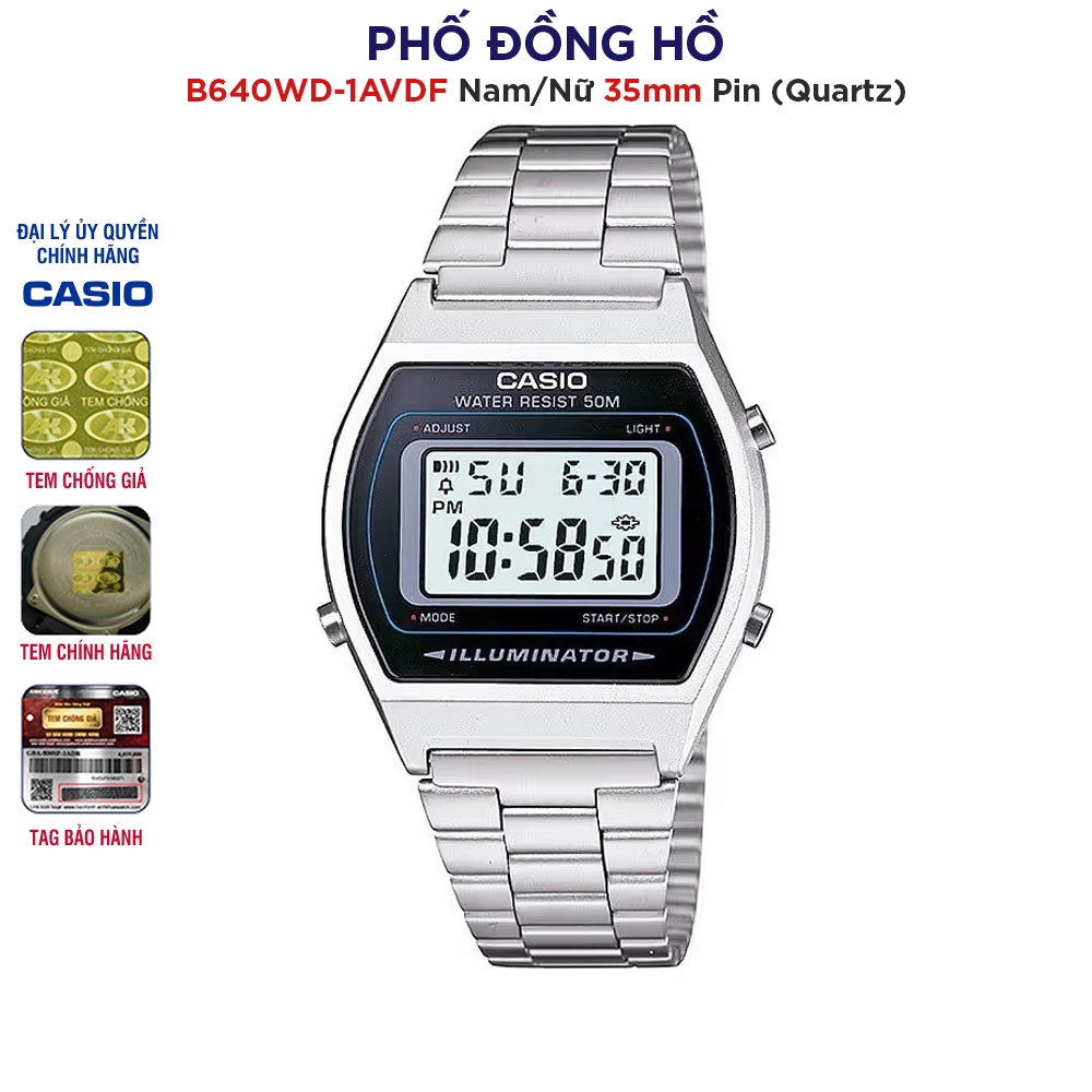 Đồng hồ unisex Casio Anh Khuê B640WD-1AVDF