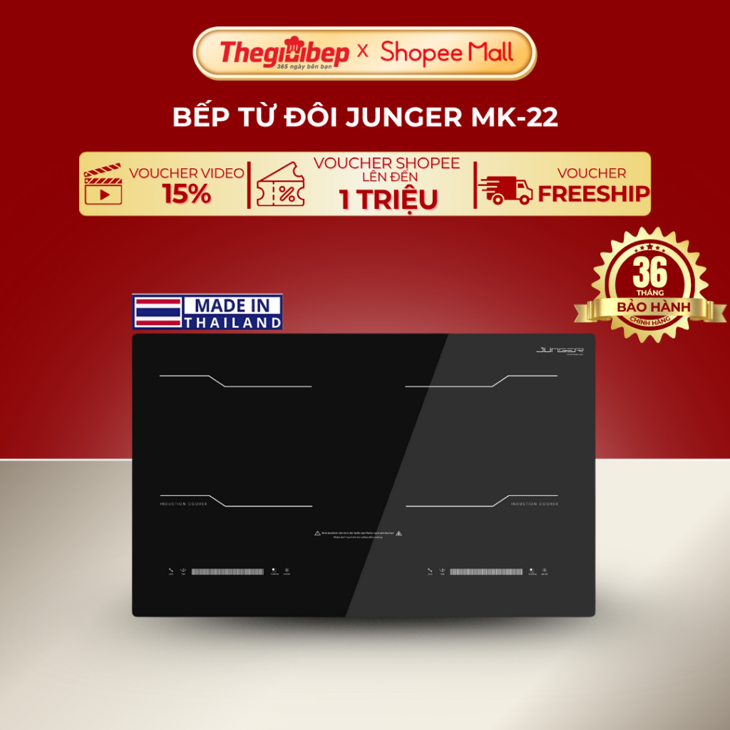 Bếp điện từ đôi Junger MK-22