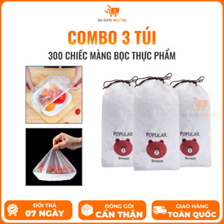   Combo 3 túi 300 chiếc  Màng lọc thực phẩm túi gấu màng bọc thực phẩm túi bọc thực phẩm 