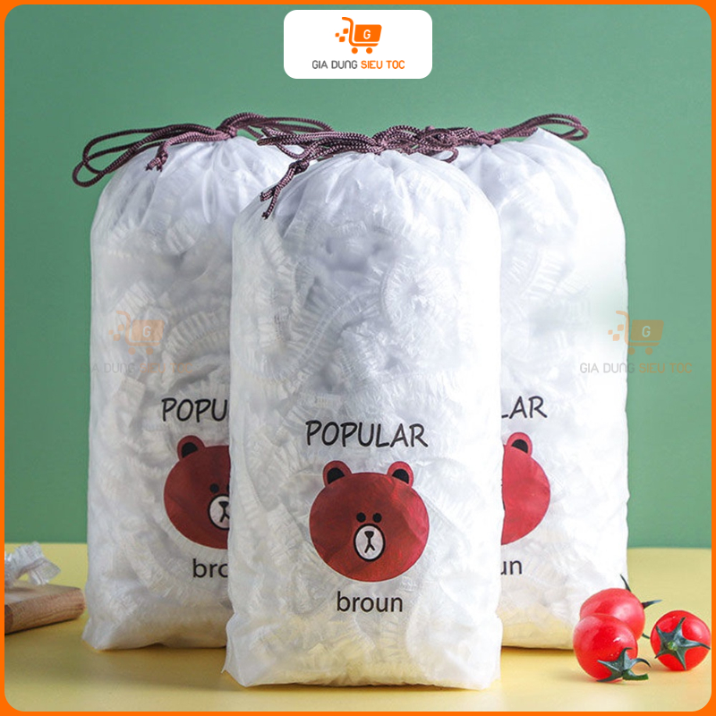 [Combo 3 túi/300 chiếc] Màng lọc thực phẩm túi gấu, màng bọc thực phẩm, túi bọc thực phẩm