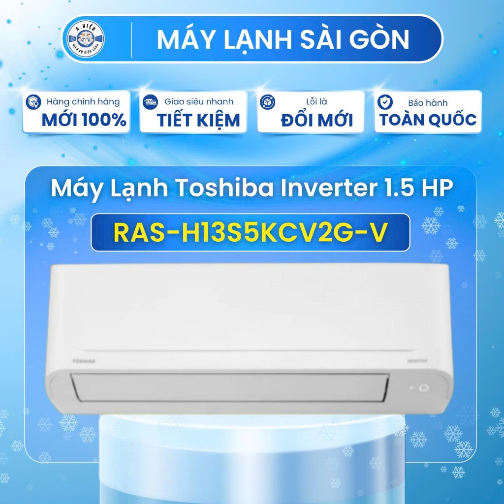 🌬️ Máy Lạnh Toshiba Inverter 1.5HP RAS-H13S4KCV2G-V – Tiết Kiệm Điện, Làm Lạnh Nhanh, Vận Hành Êm Ái