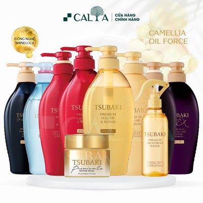 Combo Dầu Gội, Dầu Xả, Mặt Nạ Tóc Tsubaki Premium Phục Hồi Bóng Mượt, Ngăn Rụng Tóc 450ml/180g