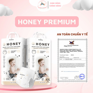  Tã Bỉm HONEY PREMIUM tơ tằm siêu mềm mịn và thấm hút,thoáng khí tã bỉm dán honey premium cao cấp. 