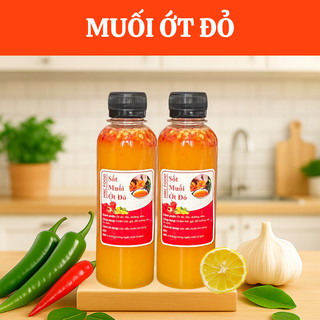 Combo 2 chai sốt chấm thịt nướng muối ớt đỏ Hncfood, gia vị chấm hải sản đồ nướng ngon chuẩn vị