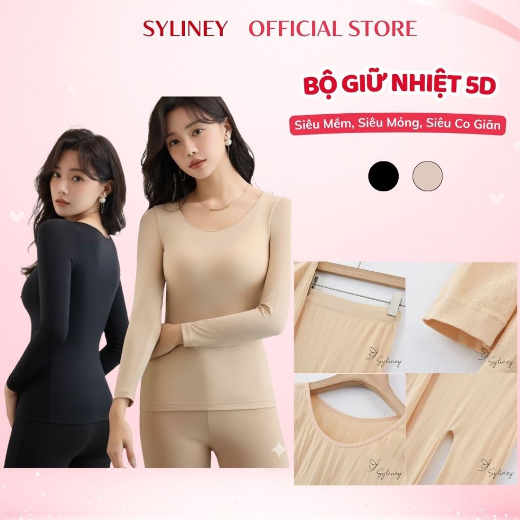 [HÀNG SẴN] Bộ Quần Áo Giữ Nhiệt Dưỡng Ẩm Syliney Cotton Siêu Mềm, Siêu Mỏng, Siêu Co Giãn