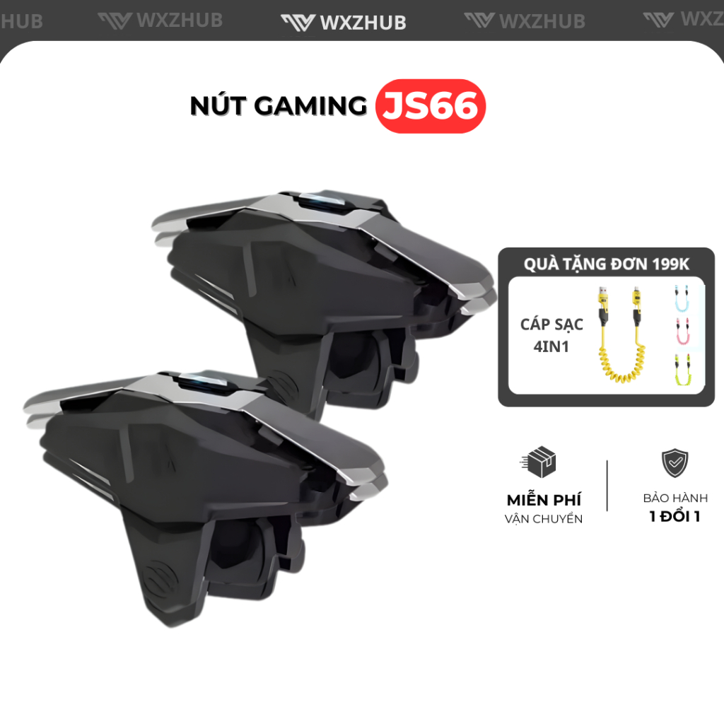 Nút Bấm Chơi Game JS66 Auto Tap, Phụ Kiện Gaming 4 Ngón, Chơi Game Cực Mượt