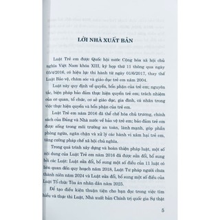 Sách - Luật Trẻ Em (Hiện Hành) (Sửa Đổi, Bổ Sung Năm 2018)