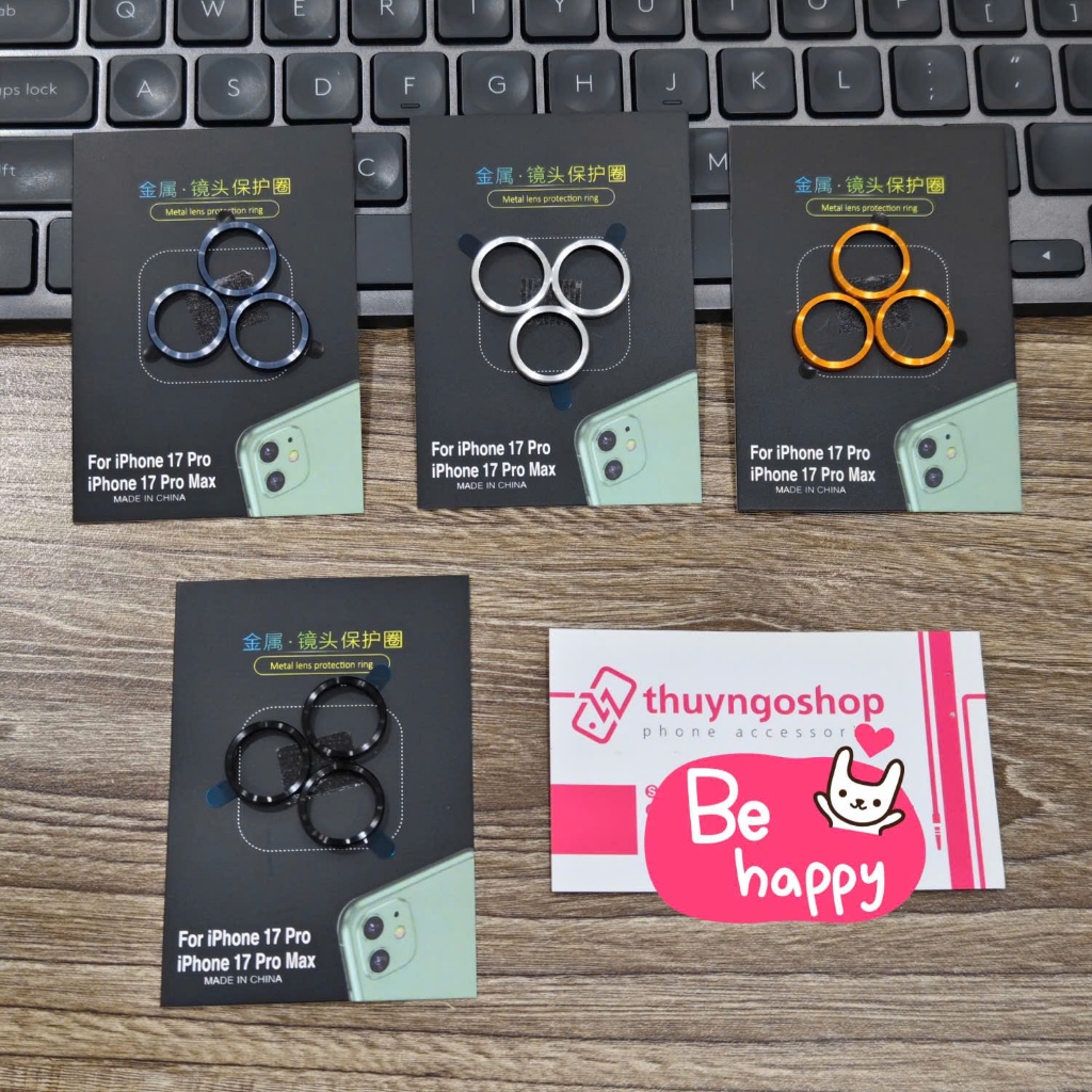 Viền nhôm camera siêu mỏng (ở giữa rỗng) iPhone 17 Pro Max - iPhone 17 Pro - iPhone 17 Air - iPhone 