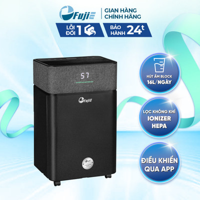 Máy hút ẩm Block nhập khẩu FUJIE HM-916ED Loại bỏ ẩm ướt 16l/ngày, Kết nối wifi, lọc không khí