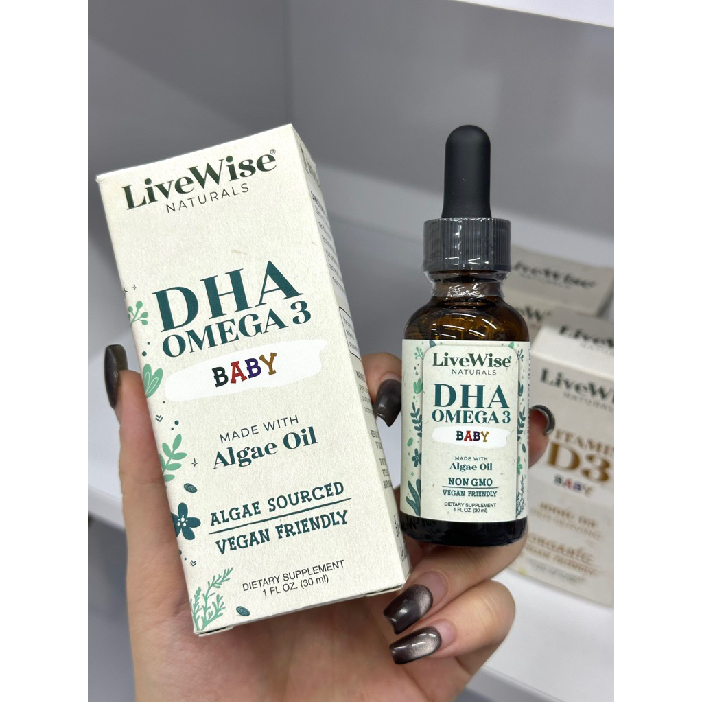 Siro DHA Omega3 Baby LiveWise Naturals thuần chay 30ml