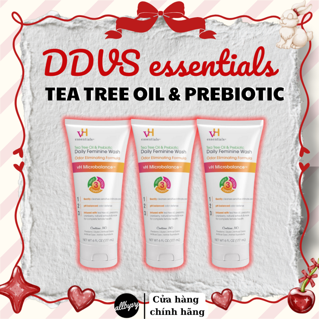 allbyvy I Dung dịch vệ sinh VH Essentials Tea Tree Oil & Prebiotic