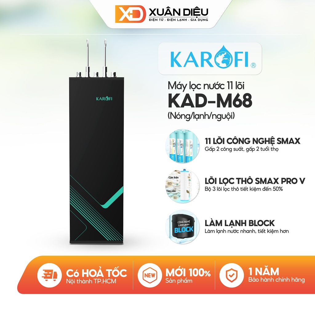 Máy Lọc Nước Nóng Lạnh Karofi KAD-M68