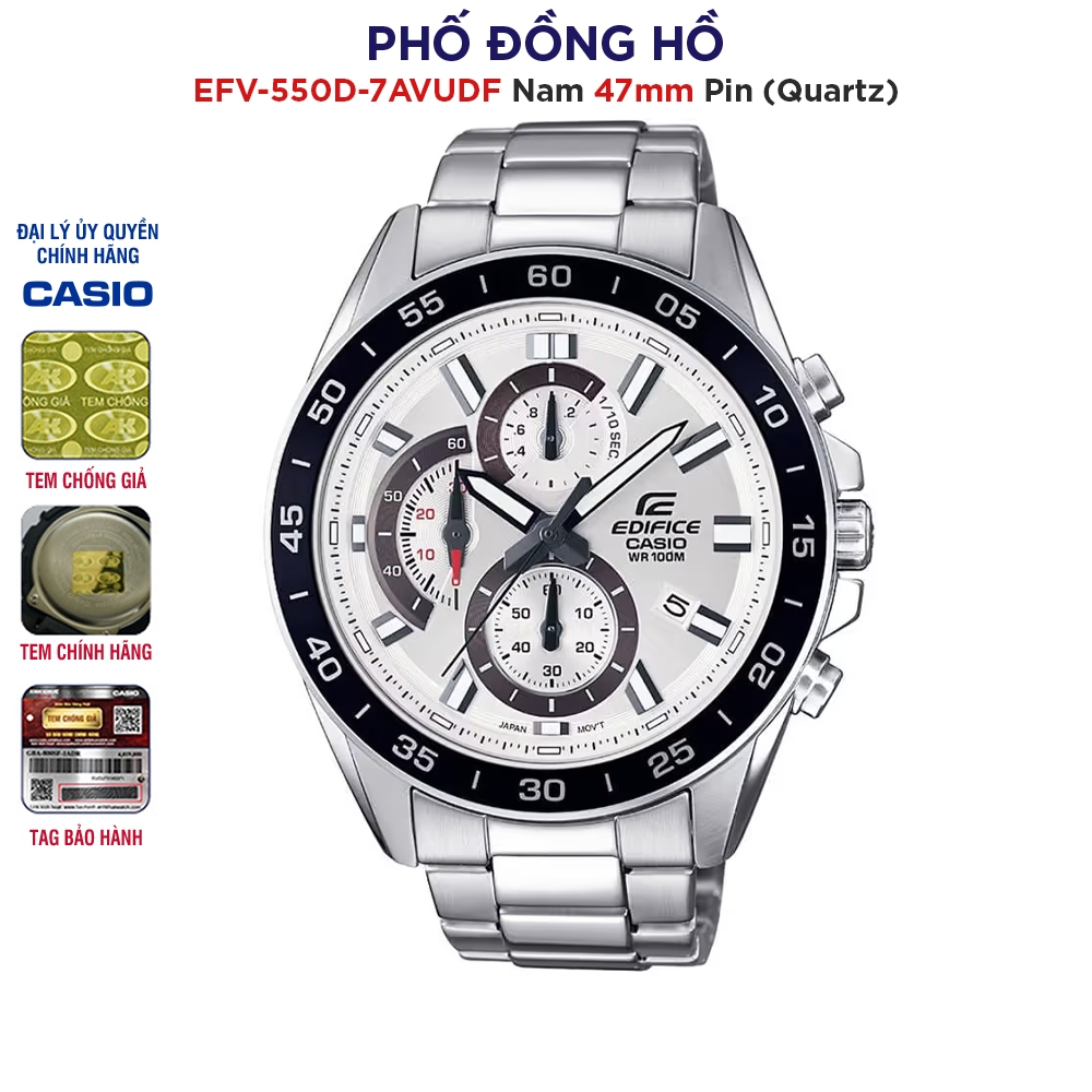 Đồng hồ nam dây kim loại Casio Anh Khuê EFV-550D-7AVUDF chính hãng