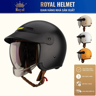  Mũ bảo hiểm 3 4 Royal M139 Lux  kính âm cho nam và nữ đi xe máy có tích hợp lưỡi chính hãng 