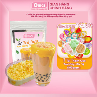  Trà sữa tự pha Bếp Của Mẹ Onici Set nguyên liệu trà sữa Kem trứng mix vụn dừa nướng cao cấp 20-25 ly 