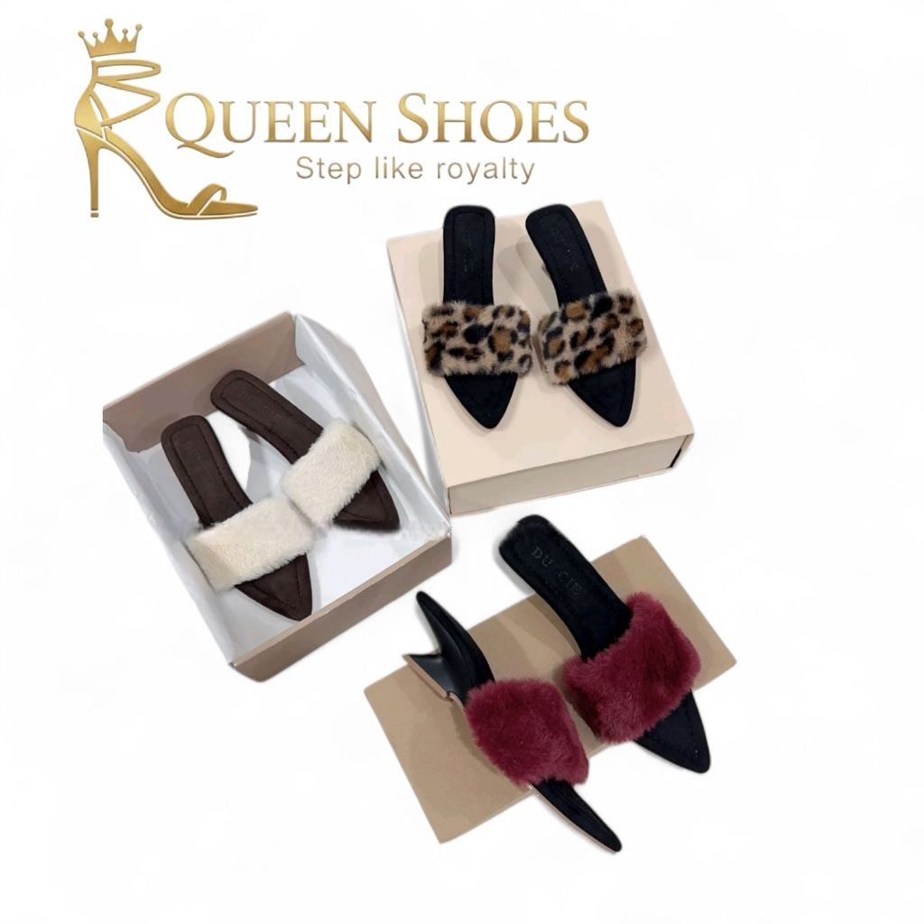 Queen shoes - Guốc xuồng khuyết cao 5cm, Êm Chân, Đế Chống Trơn Trượt.