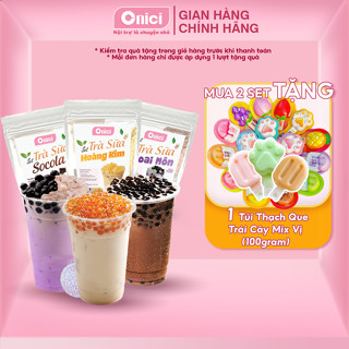  Trà sữa trân châu BẾP CỦA MẸ ONICI set nguyên liệu phúc long thái xanh thái đỏ thành phẩm 30-35 ly 