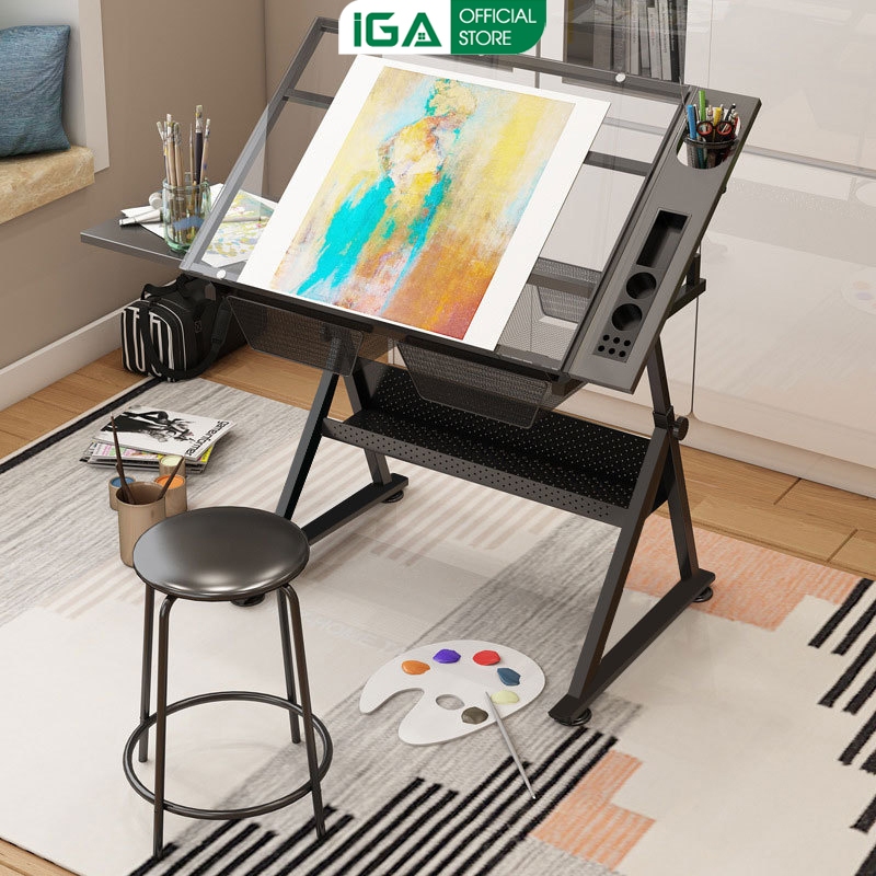 Bàn làm việc thông minh điều chỉnh chiều cao góc nghiêng phù hợp với mọi nhu cầu làm việc - GN87