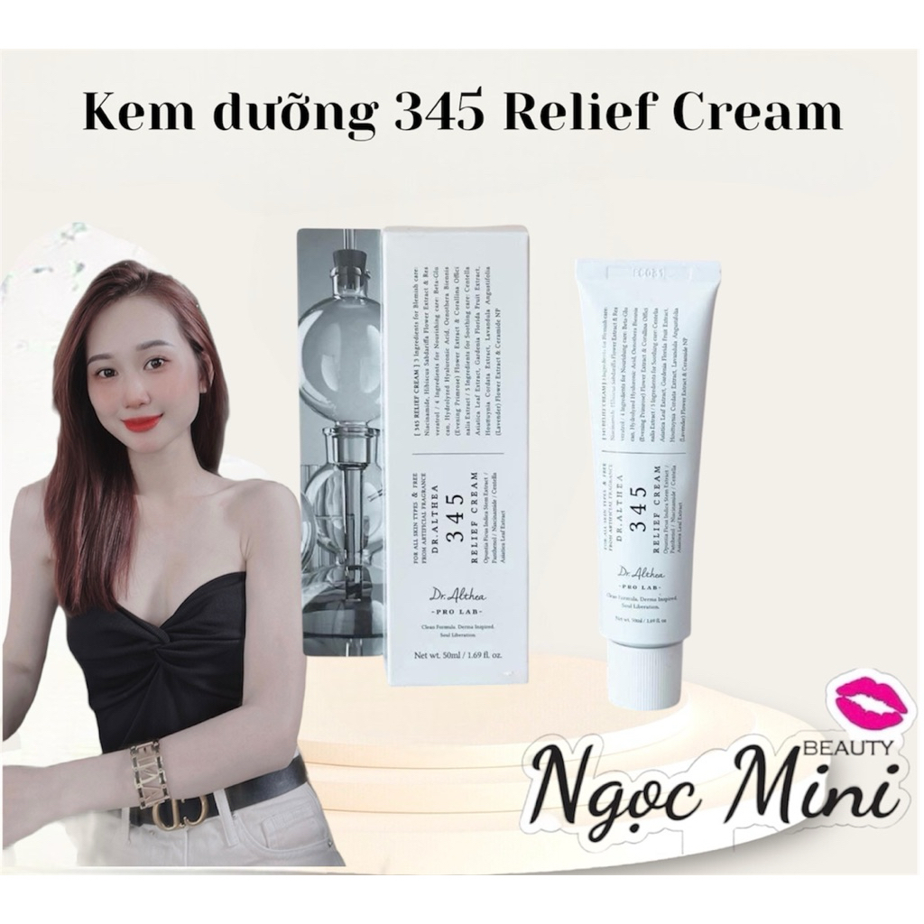 (có tem phụ) Kem dưỡng 345 Relief Cream Dr Althea Thuần chay Vegan