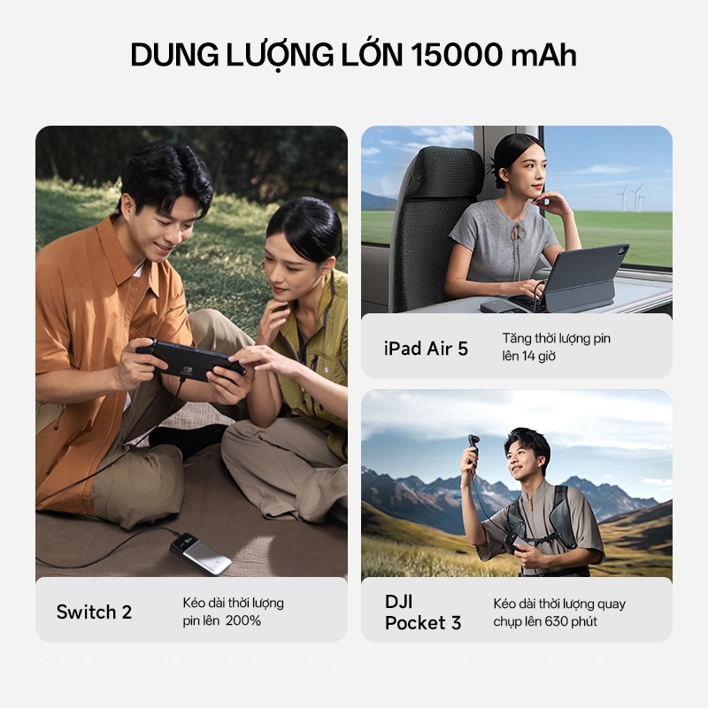 【Được chứng nhận CCC】CUKTECH Power Bank GaN tiên phong 100W Max 快充 15000mAh Xiaomi 90W Max Laptop 65W Samsung 45W iP17 | BigBuy360 - bigbuy360.vn