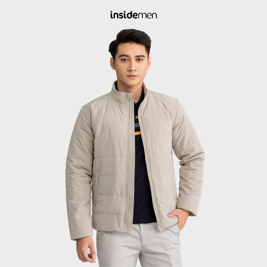 Áo khoác chần bông Nam INSIDEMEN form Regular Fit, Giữ Ấm, Chống Nhăn, Hạn Chế Thấm Nước - IJK038W2
