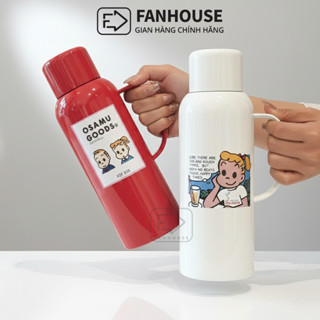  Bình giữ nhiệt Osamu inox 316 cao cấp  Fan House phích nước giữ nhiệt 820ml có màn hình đo nhiệt độ 