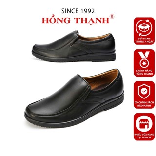  Giày Tây Nam HỒNG THẠNH Giày Da Bò Màu Đen Mũi Tròn Thanh Lịch Êm Chân Chống Trượt - 0447 