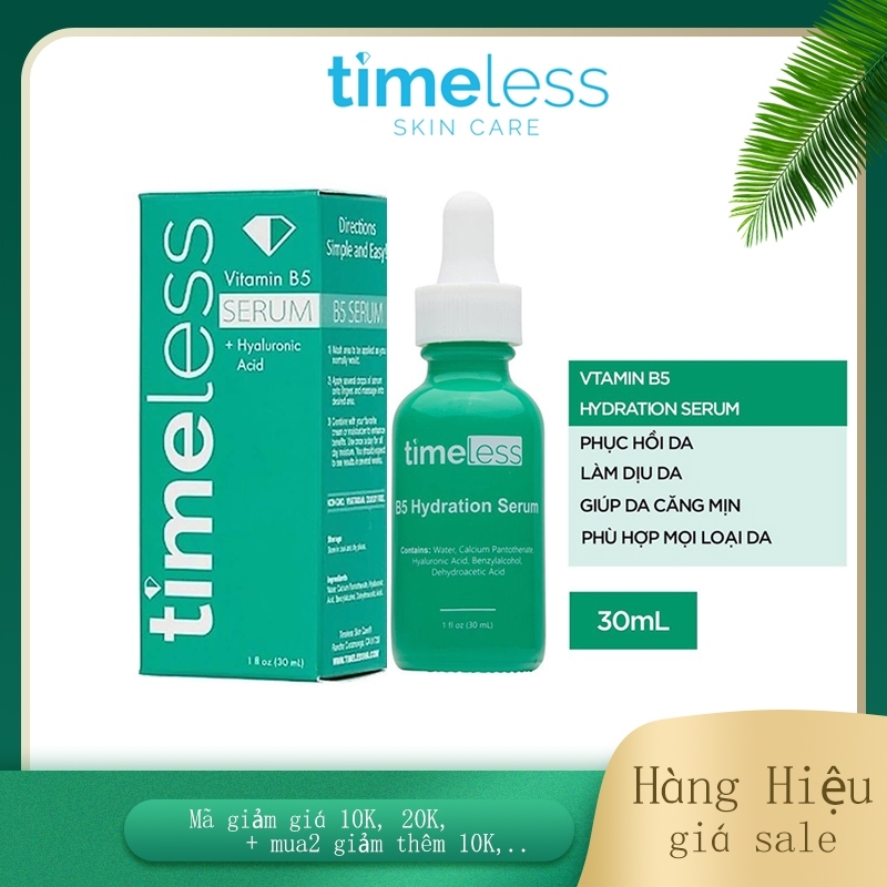 Tinh Chất Serum Timeless Vitamin B5 Làm Dịu & Phục Hồi Da 30ml Vitamin B5
