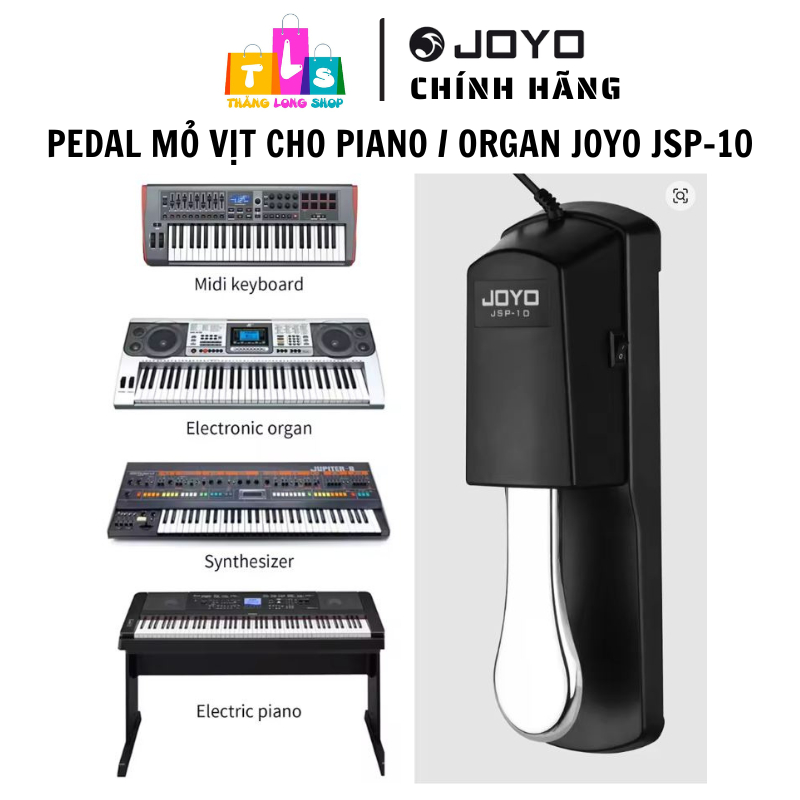 JOYO JSP-10 Sustain Pedal - Pedal Mỏ Vịt Cho Organ,Piano Điện Công Tắc Đổi Cực,Đế Cao Su Chống Trượt