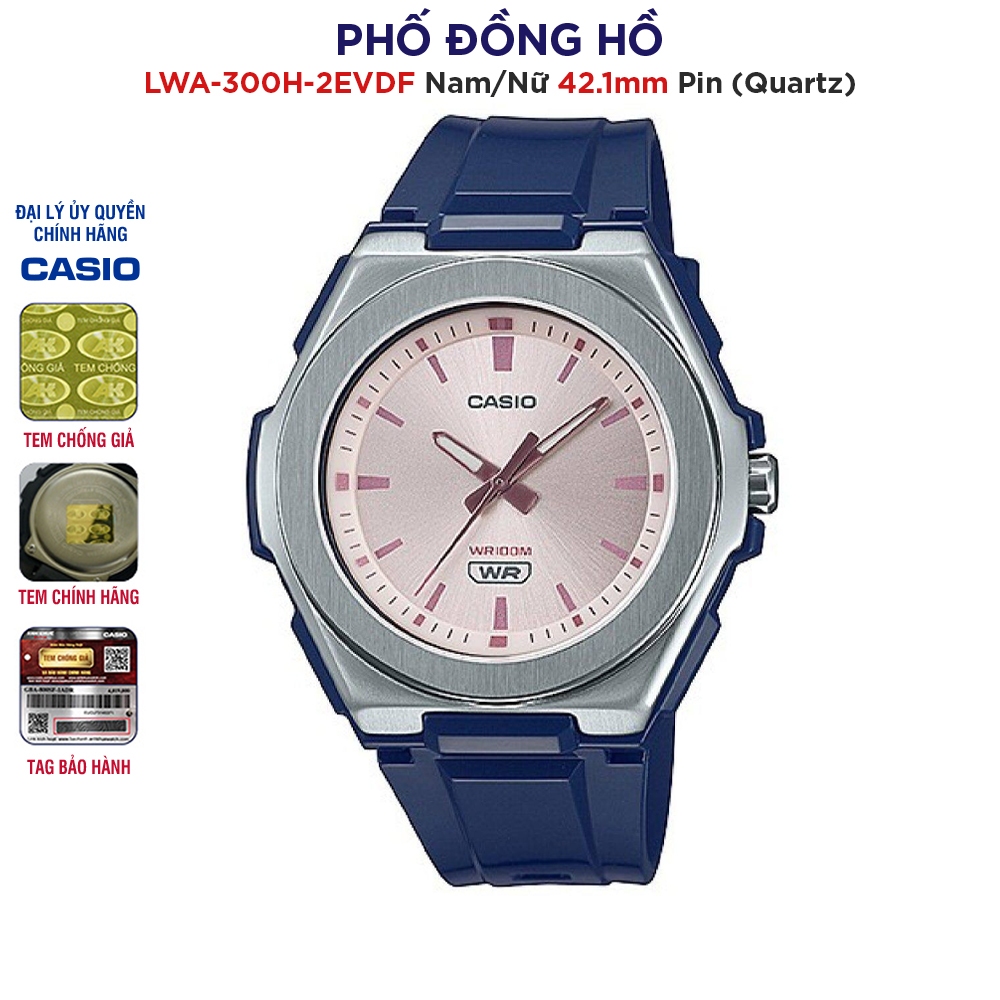 Đồng hồ unisex dây nhựa Casio Anh Khuê LWA-300H-2EVDF
