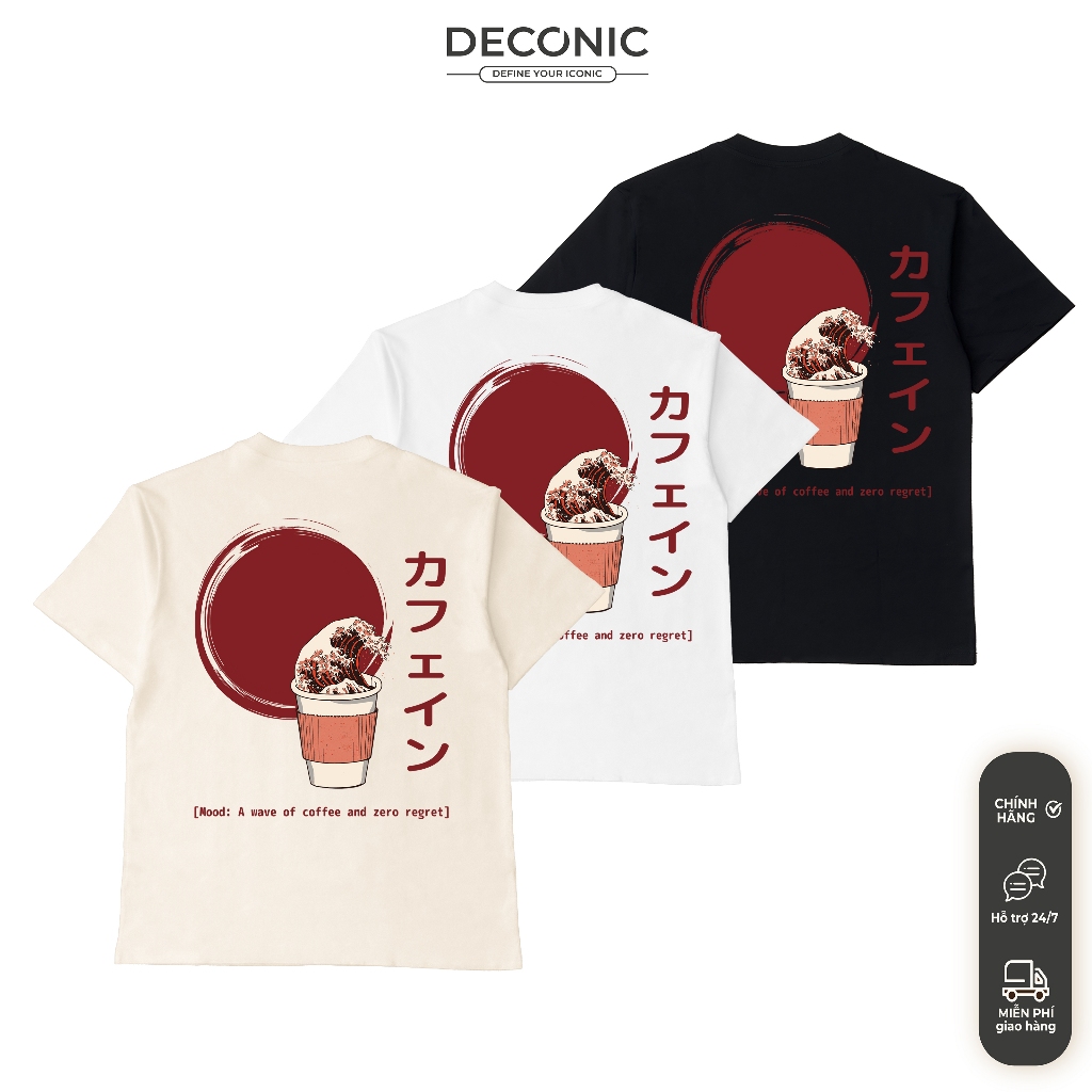 Áo Thun Unisex DECONIC | CAFEIN, 100% Cotton Thoáng mát, UNISEX 280gsm
