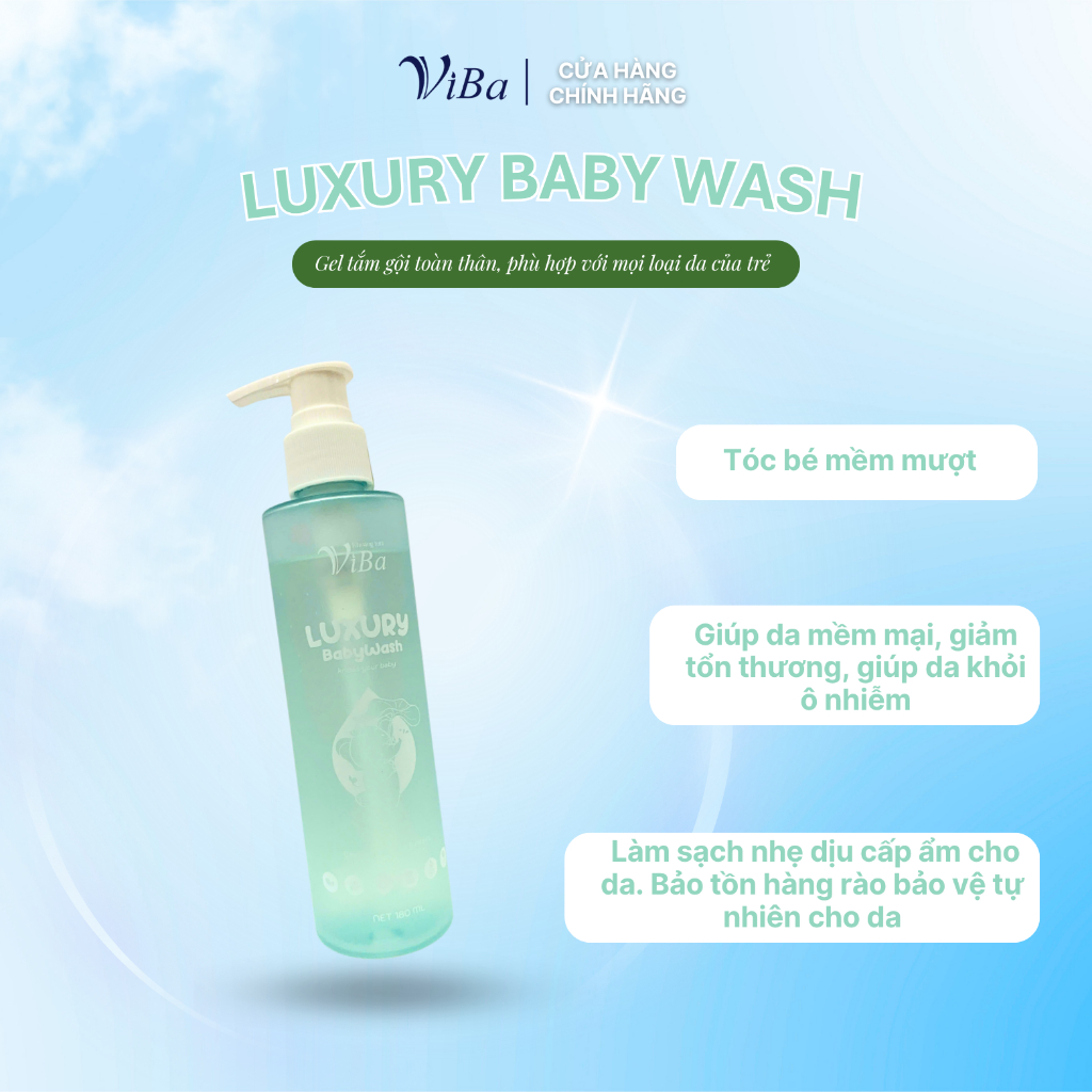 LUXURY BABY WASH VIBA - 180ML - HIỂU YÊU DA BÉ