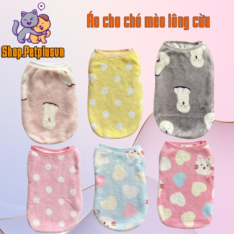 Áo ấm cho chó mèo mùa đông lông mềm siêu cute, siêu rẻ