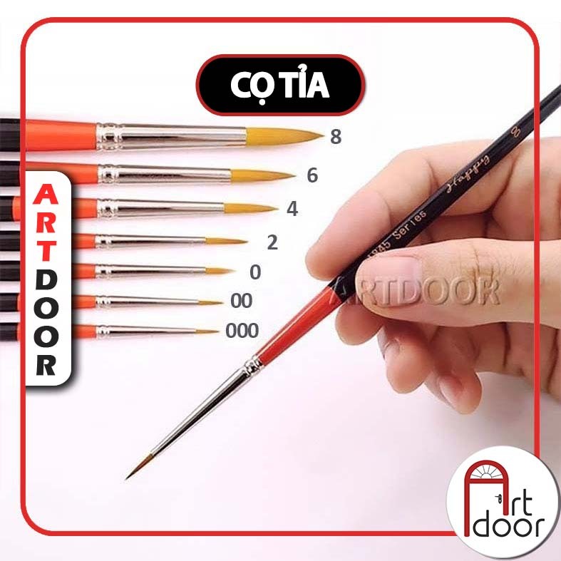 [ARTDOOR] Cọ vẽ đầu Tròn HAPPY Round