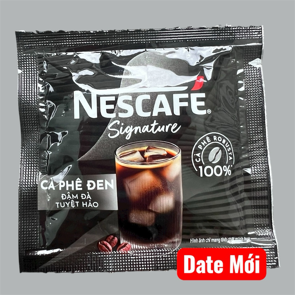 (1gói x 10,5gram) Nescafe Signature Đen Cao Cấp Đậm Vị 10,5gram (DATE MỚI)