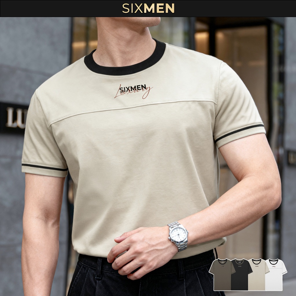 [NEW] Áo Thun Nam Luxury Pilot SIXMEN Vải Cotton Cao Cấp, Co Giãn 4 Chiều, Form Fit Thoáng Mát