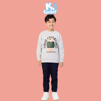 Quần Jogger K'S CLOSET Cho Bé Trai Chất Liệu Jean Mềm (2-8 tuổi) tù 14-36kg KT213FOF (QUẦN BỊ PHAI MÀU BA MẸ GIẶT RIÊNG)