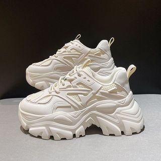 Giày thể thao Nun phối lưới đế cao 6cm phong cách trẻ trung cá tính, phong cách Hàn Quốc 2025