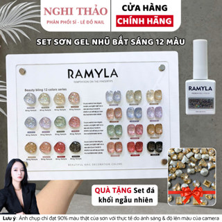  Set sơn gel nhũ bắt sáng RAMYLA 12 màu Nghi Thảo Nails 
