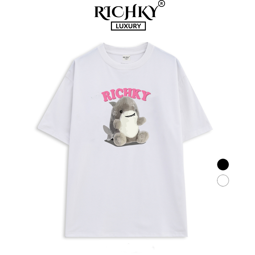Áo Thun Richky Luxury Premium Tee Cá Mập Con Hồng Baby Shark Pink