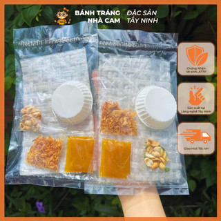 Bánh Tráng Siêu Mỏng Chấm Muối Béo, Hành Phi, Đậu Phộng 3 Bịch Đặc Sản Tây Ninh Đồ Ăn Vặt Snack – Bánh Tráng Nhà Cam